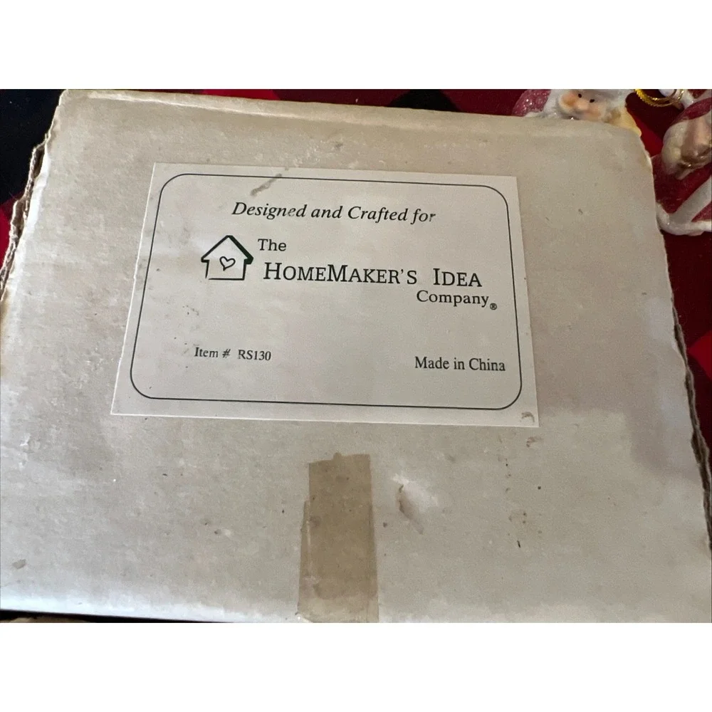 Set of 6 Homemaker's Idea Co. Santa Ornaments Bells RS130 – New in Box Glittered